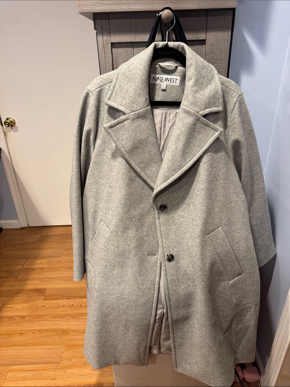 Nine West Light Gray Women's Pea Coat
